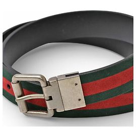 Gucci Wendeledergürtel Rot Grün
