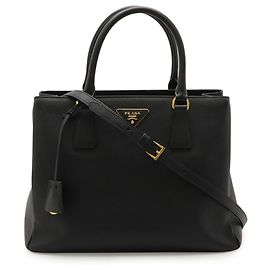 Prada Saffiano Lux Tote/Shoulder Bag Black