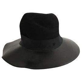 Maison Michel Black wool Panama hat Black