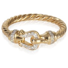 Bague Petite Boucle Cable en Or Jaune et Diamants de David Yurman Autre