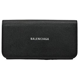 Cartera Larga Balenciaga Everyday en Cuero Negro Negro