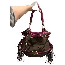 LANCEL BRIGITTE BARDOT Marrom Rosa Fuschia