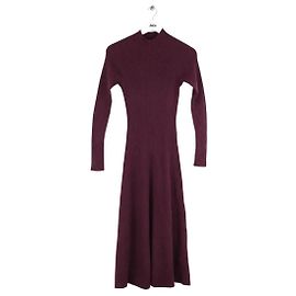 Eric Bompard Bordeaux Cashmere Kleid Bordeaux