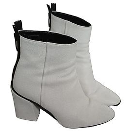 Cop Copine Ankle Boots White