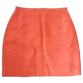 Falda Irene Van Ryb de Lino Naranja Naranja