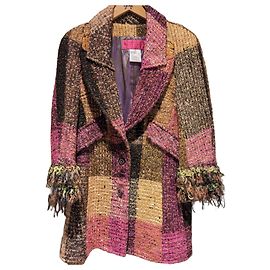 Christian Lacroix Vintage Multicolour Patchwork Tweed Coat Multiple colors