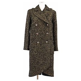 CHANEL Metiers d’Art Paris Egypte Metallic Tweed Coat Black Golden