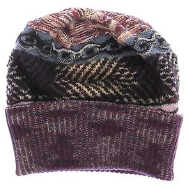 Missoni Gorro de lã com padrões Roxo
