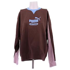 Autre Marque Brauner und blauer Pullover mit Logo Braun