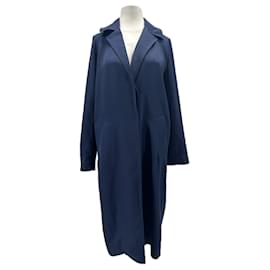 Giacca lunga Sandro blu navy in cotone Blu navy