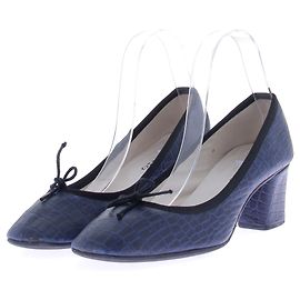 Repetto Sapatilhas de salto azul com padrão de crocodilo Azul