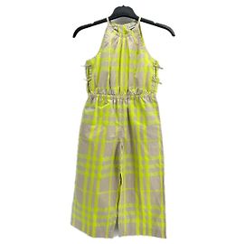 Burberry Macacão xadrez Amarelo
