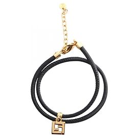 Pulseira Charm Fendi Forever Preto Dourado