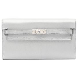 Hermès Kelly To Go Schultertasche Silber