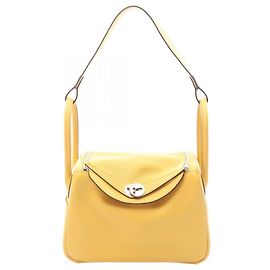 Borsa a Spalla Hermès Lindy 26 Giallo