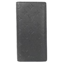 Louis Vuitton Monogram Shadow Brazza Geldbörse Schwarz