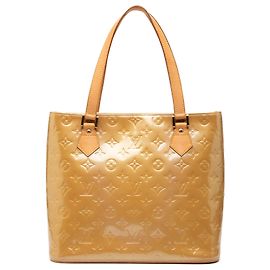 Louis Vuitton Brown Monogram Vernis Houston Brown Beige