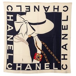 Sciarpa Chanel Mademoiselle Gripois Nero Crudo