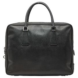 Borsa da lavoro con placca logo triangolare Prada Nero