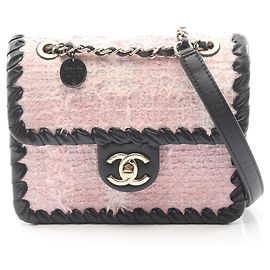Borsa a Spalla Chanel in Nero e Rosa Nero Rosa