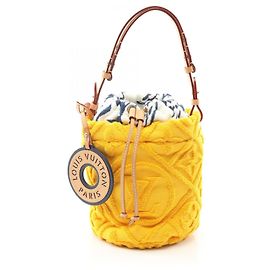 Bolsa de ombro bucket Louis Vuitton LV Vacation à beira da piscina Marrom Laranja