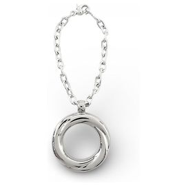 NEUER CARTIER TRINITY T1220113 SCHLÜSSELANHÄNGER AUS SILBERMETALL Silber