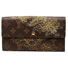 Portafoglio lungo Sarah Monogram Dentelle Louis Vuitton Marrone
