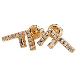 Orecchini a perno Fendi F D'oro