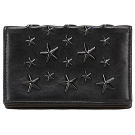 Jimmy Choo Leather Card Case Coin Purse Black