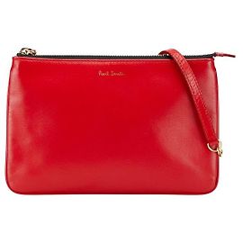 Bolsa de ombro de couro com corrente Paul Smith Vermelho