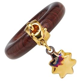 Anello per sciarpa Hermès Etoile Voyage in legno Marrone