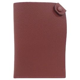 Hermès Tarmac PM Passport Case Red