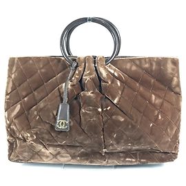 Sac à main matelassé marron Chanel Marron