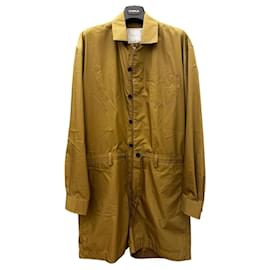 Sacai Kurze Overall aus Baumwolle und Polyester in Camel-Farbe Kamel