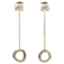 Brincos Trinity da Cartier Dourado