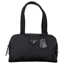 Borsa a spalla mini Boston Tessuto degli anni 2000 di Prada Nero