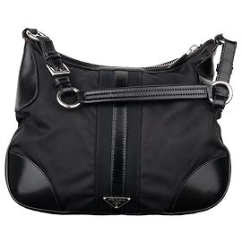 Borsa a spalla ibrida Tessuto degli anni 2000 di Prada Nero