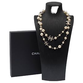 Bijoux CHANEL CC en Perle Blanc - 103171 Blanc