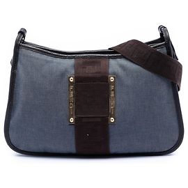 Fendi Blue Denim Pochette Crossbody Blue