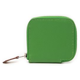 Monedero Hermès de seda Epsom verde Azap Otro Verde Azul claro
