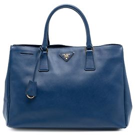 Prada Grand Sac Galleria Saffiano Lux Bleu Bleu