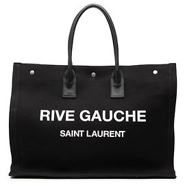 Schwarze Canvas Rive Gauche Tasche von Saint Laurent Schwarz