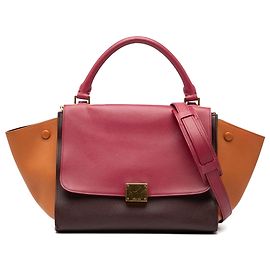 Céline Borsa Trapeze in pelle tricolore marrone Celine piccola Marrone Marrone scuro