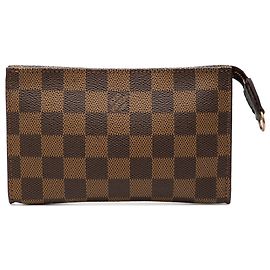 Pochette a secchiello Marais Damier Ebene Louis Vuitton Marrone
