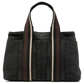 Sac Troca Horizontal PM en toile noire Hermès Noir Autre