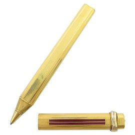 PENNA A SFERA VINTAGE MUST DE CARTIER TRINITY ST10321 PLACCATA ORO D'oro