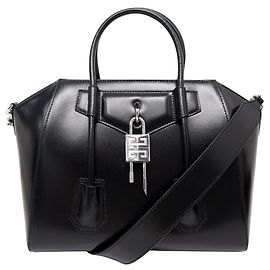 NEUF SAC A MAIN GIVENCHY ANTIGONA LOCK PM BB50Q5B00D EN CUIR NOIR HAND BAG Noir
