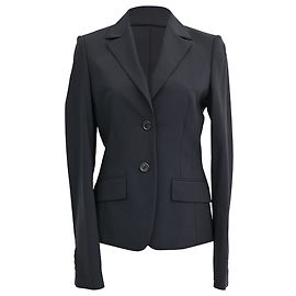 Hugo Boss Boss Single-Breasted Blazer with Pockets in Navy Blue Wool Blue Navy blue