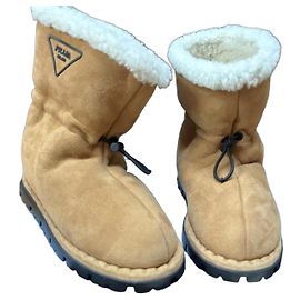 Botas Prada de ante marrón claro Marrón claro