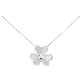 Colar Van Cleef & Arpels Frivole Grande em ouro branco 18K com diamantes Prata